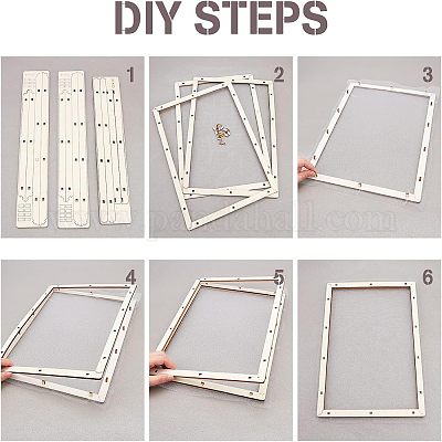 Basswood Assembled Paper Making Frame&nbsp;DIY-WH0001-73D-1