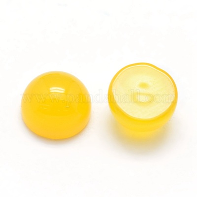 Natural Yellow Agate Cabochons&nbsp;G-P393-R17-10MM-1