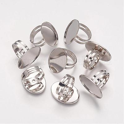Brass Pad Ring Bases&nbsp;KK-B648-P-1