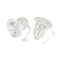 Plastic Ear Nuts, Drum, Clear, 5x5mm, Hole: 0.8mm