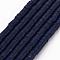 Flat Round Handmade Polymer Clay Bead Spacers, Midnight Blue, 4x1mm, Hole: 1mm, about 380~400pcs/strand, 17.7 inch