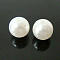 Imitation Pearl Acrylic Beads, Dyed, Round, White, 8x7.5mm, Hole: 2mm, about 1900pcs/pound