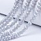 Electroplate Glass Beads Strands, Opaque Solid Color, AB Color Plated, Faceted, Rondelle, Gainsboro, 2.3~2.7x2mm, Hole: 0.4mm, about 135~140pcs/strand, 26~27cm