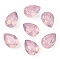Pointed Back Resin Rhinestone Cabochons, teardrop, Flamingo, 14x10x6mm, about 220pcs/bag