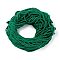 Cotton Thread Cords, 3-Ply, For Jewelry Making, Green, 5~5.8mm, 109.4 yard(100m)/bundle