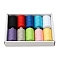 10 Colors Polyester Sewing Thread, Mixed Color, Packing: 63x34x12mm, 10pcs/set
