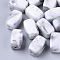 Acrylic Beads, Imitation Gemstone Style, Cuboid, Dark Gray, 13x7.5x7.5mm, Hole: 1.6mm, about 700pcs/500g.