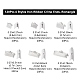 120Pcs 6 Styles Iron Ribbon Crimp Ends&nbsp;IFIN-YW0003-22-2