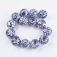 Handmade Blue and White Porcelain Beads&nbsp;PORC-G002-38