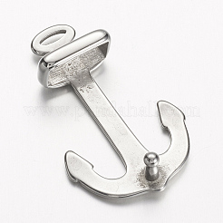 Non-Tarnish 304 Stainless Steel Anchor Hook Clasps&nbsp;STAS-D166-06P