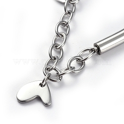 Tarnish Resistant 304 Stainless Steel Charm Bracelets&nbsp;BJEW-G582-35P