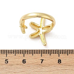 Brass Open Cuff Rings for Women&nbsp;RJEW-R032-05G