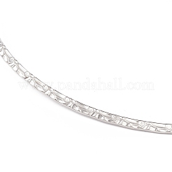 Non-Tarnish 304 Stainless Steel Hammered Wire Necklace Making&nbsp;STAS-B036-06P