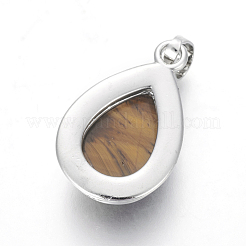 Natural Tiger Eye Pendants&nbsp;G-L512-C10