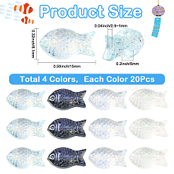 80Pcs 4 Colors Transparency Electroplate Glass Beads&nbsp;GLAA-SC0002-88B