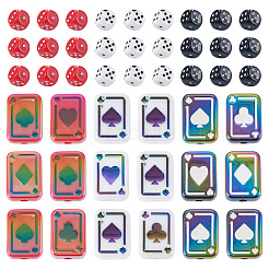 48Pcs 9 Colors Acrylic Beads&nbsp;OACR-TA0001-71