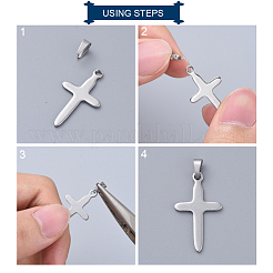 Tarnish Resistant 201 Stainless Steel Snap on Bails&nbsp;STAS-F117-16P-3x7