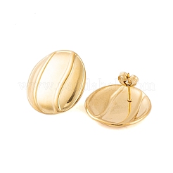 Ion Plating(IP) 304 Stainless Steel Stud Earrings for Women&nbsp;EJEW-P279-54G