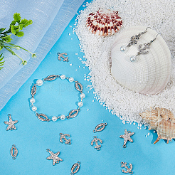 30Pcs 3 Styles Alloy Connector Charms with Crystal Rhinestone&nbsp;FIND-SC0007-89