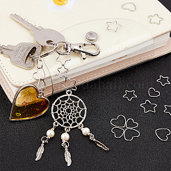 304 Stainless Steel Keychain Clasp Findings&nbsp;STAS-UN0018-47P