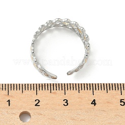 304 Stainless Steel Double Color Cuff Rings&nbsp;RJEW-S635-01GP-F