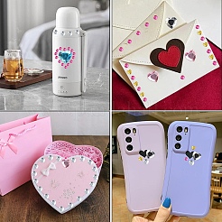 8 Sheets 4 Styles Acrylic Rhinestone Self-Adhesive Stickers&nbsp;AJEW-YW0001-32
