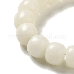 Round Natural White Jade Stretch Bracelets&nbsp;BJEW-B080-34C