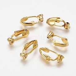 Brass Clip-on Earring Converters Findings&nbsp;KK-Q115-G