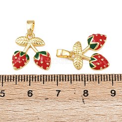Brass Enamel Pendants&nbsp;KK-B161-04G