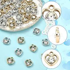52Pcs 2 Colors UV Plating Acrylic Charms&nbsp;PACR-FS0001-11