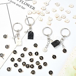 DIY Alphabet Alloy Enamel  & Building Blocks Resin Pendant Keychain Making Kits&nbsp;DIY-CJ0002-80