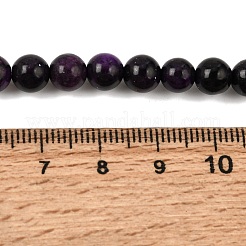 Natural Dyed White Jade(Imitation Charoite) Beads Strands&nbsp;GG-CBA0743-J02-6mm