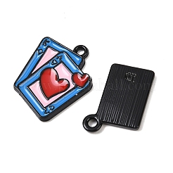 Playing Card Alloy Enamel Pendants&nbsp;ENAM-I078-01EB