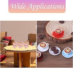 5Pcs 5 Colors Mini Coffee Cup Resin Display Decorations&nbsp;DJEW-CJ0001-09