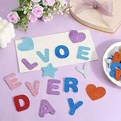 8 Sets 8 Colors Initial Letter EVA Plastic Self-Adhesive Foam Stickers&nbsp;DIY-SP0002-68