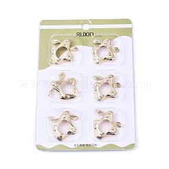 6Pcs Brass Toggle Clasps&nbsp;KK-T073-43G