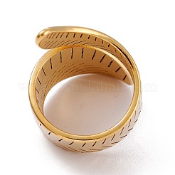 Ion Plating(IP) 304 Stainless Steel Cuff Rings&nbsp;RJEW-G250-35G