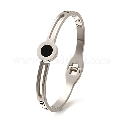 304 Stainless Steel Hinged Enamel Bangles for Women&nbsp;BJEW-F474-41P