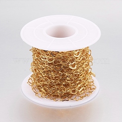 Rack Plating Brass Handmade Chains&nbsp;CHC-G001-01G-NR