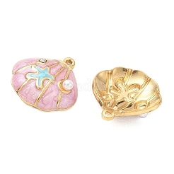 304 Stainless Steel Enamel Pendants&nbsp;STAS-Q119-27G-02