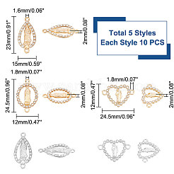 50pcs 5 styles Religion Alloy Connector Charms&nbsp;FIND-UN0002-29