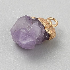 Natural Amethyst Pendants&nbsp;G-WH0003-09E