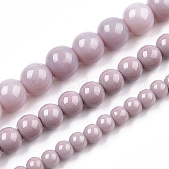 Opaque Solid Color Glass Beads Strands&nbsp;LS-GLAA-T032-P4mm-07