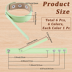 6Pcs 6 Colors PU Leather Cord Bracelets&nbsp;BJEW-CL0001-33