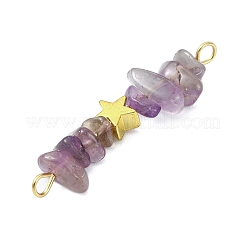 16Pcs 16 Styles Mixed Gemstone Chip Beaded with Brass Star Connector Charms&nbsp;PALLOY-JF03064-02