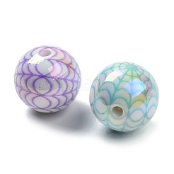 Halloween UV Plating Opaque Acrylic Beads&nbsp;OACR-B035-04