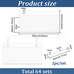 Rectangle PVC Price Tag Sign Label Holder&nbsp;LS-KY-WH0046-61