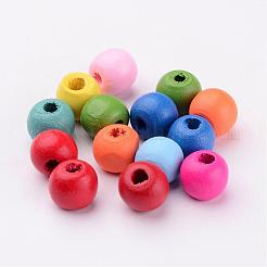 Dyed Natural Wood Beads&nbsp;X-WOOD-R249-047