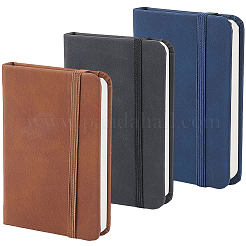 3Pcs 3 Colors Rectangle PU Leather  Notebook&nbsp;AJEW-CL0003-36