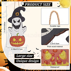 Halloween Theme Wood Pendant Decorations&nbsp;HJEW-WH0043-56